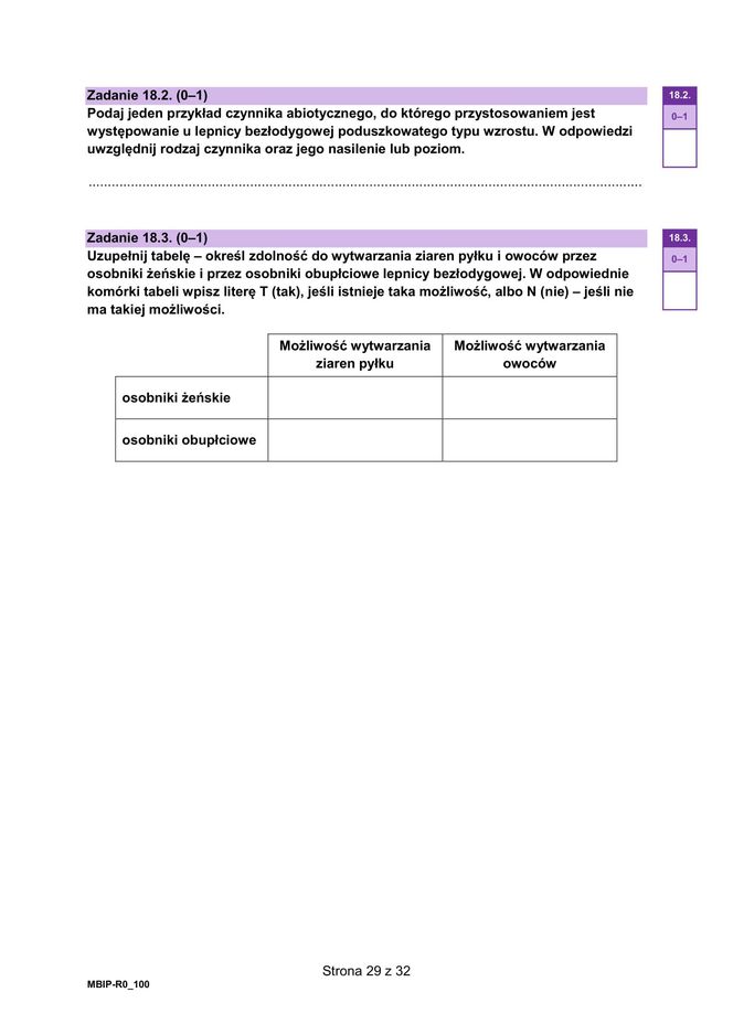 Matura 2025 - biologia