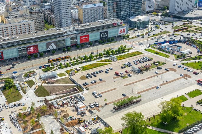 Plac Centralny w Warszawie pod koniec budowy