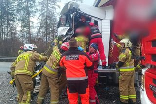 Wypadek na autostradzie A4 na wysokości Wysokiej