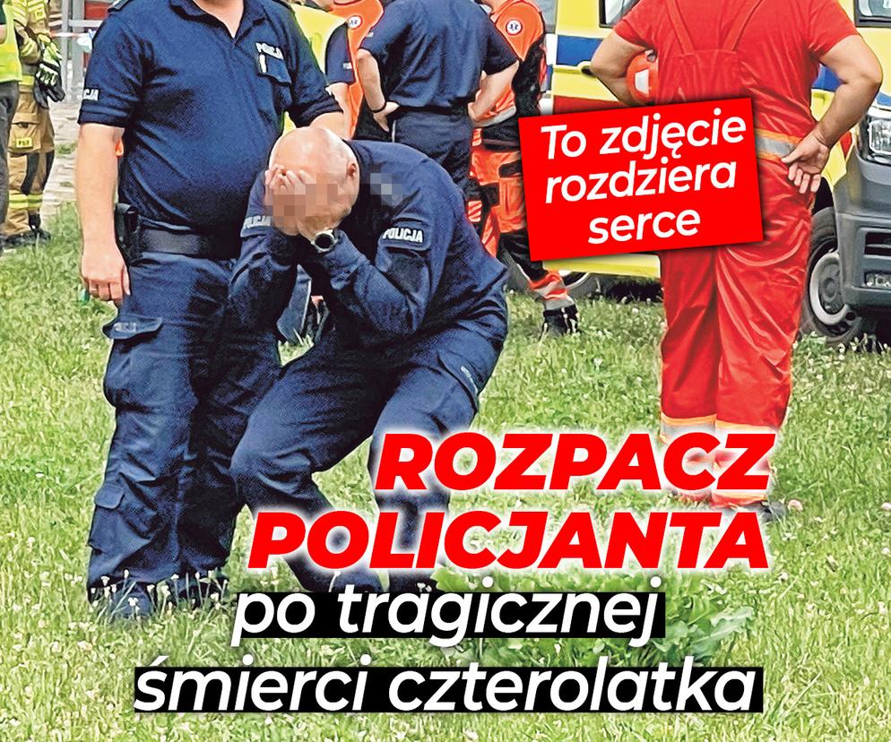 Rozpacz policjanta po tragicznym potrąceniu czterolatka przez tramwaj. To zdjęcie rozdziera serce