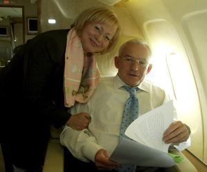Leszek Miller z żoną Aleksandrą, 2003r.