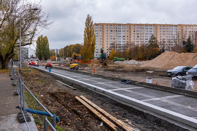 Budowa tramwaju na Stegny w Warszawie