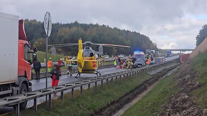 Wypadek na autostradzie A4. Kobieta zmarła w szpitalu