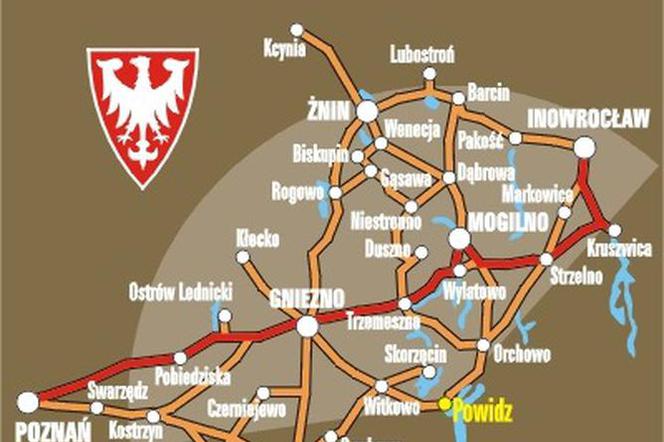 Mapa Szlaku Piastowskiego