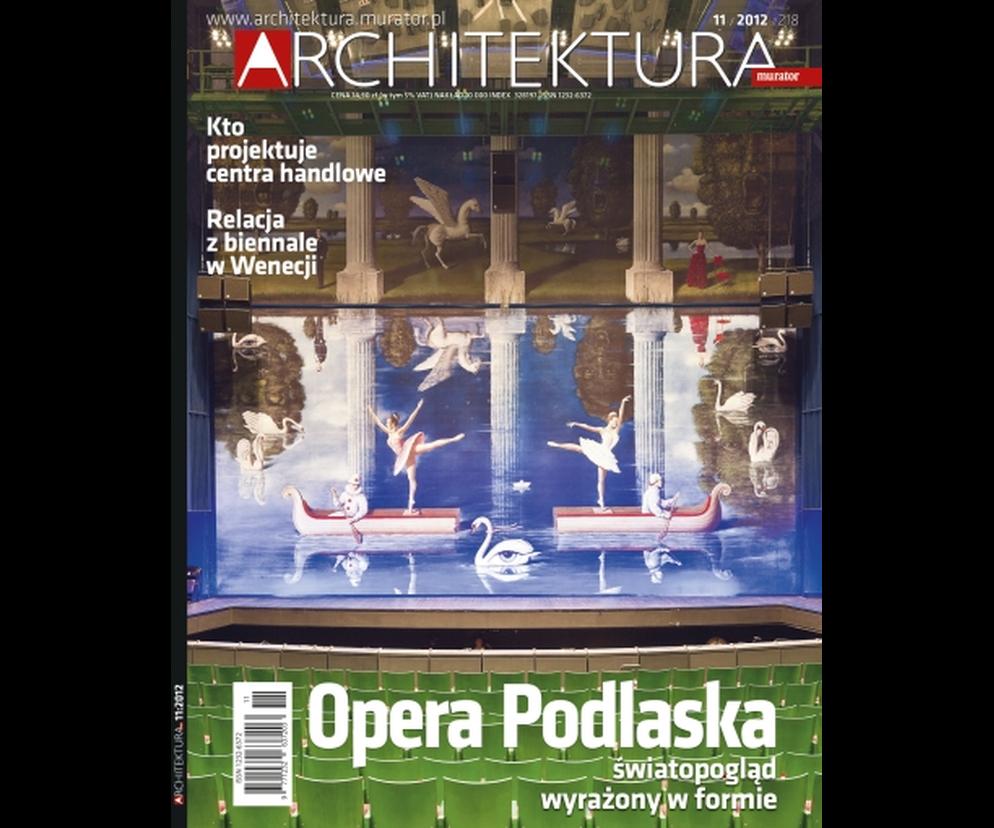 Okładka Miesięcznik Architektura 11/2012