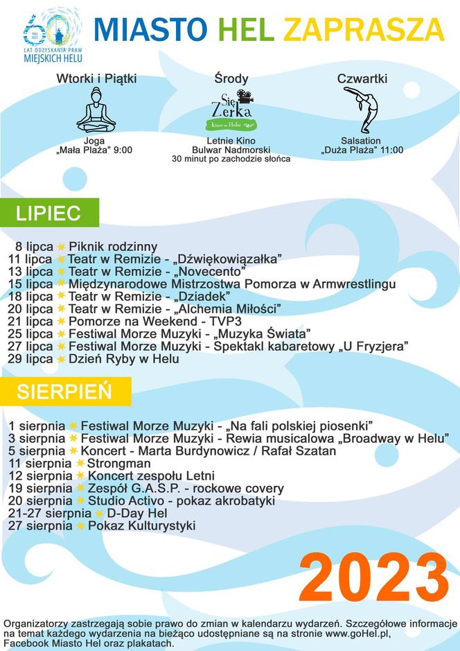 Hel - co będzie się działo, kalendarium wydarzeń, lista imprez Hel 2023
