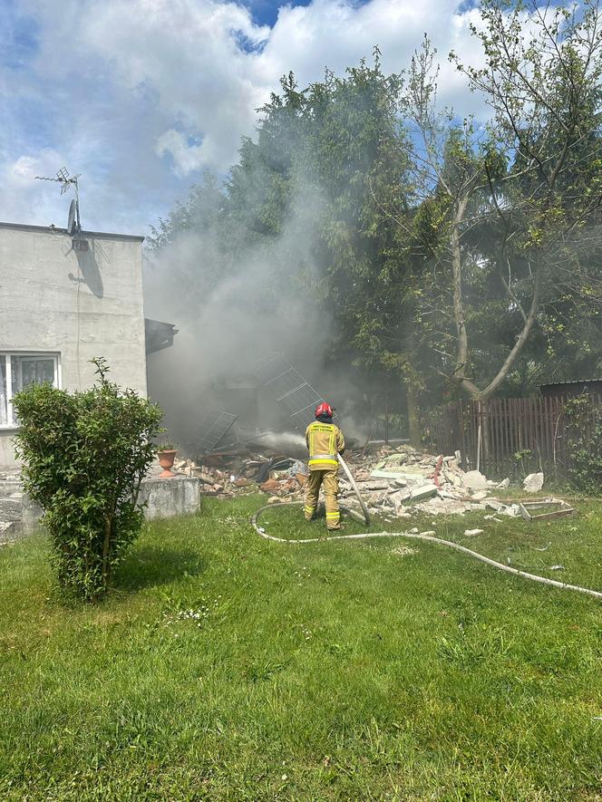 Pożar i zawalenie budynku w Dąbrowie Górniczej