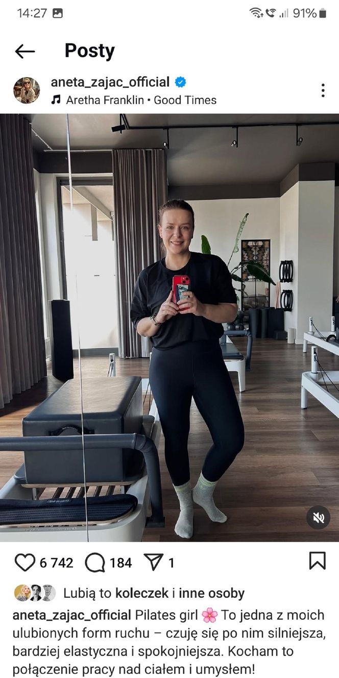Aneta Zając pokazuje efekty diety i trening pilates - 21 marca 2025