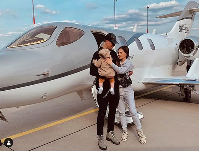 Marina Łuczenko w prywatnym samolocie