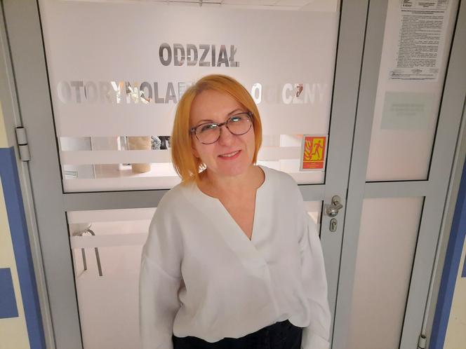 prof. Katarzyna Pawlak - Osińska, ordynator Oddziału Otolaryngologii w Wojewódzkim Szpitalu Specjalistycznym w Słupsku