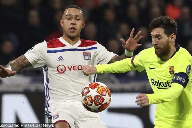 Memphis Depay, Lionel Messi, Olympique Lyon - FC Barcelona