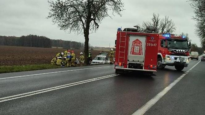 Matka i dzieci poszkodowane w wypadku koło Leszna