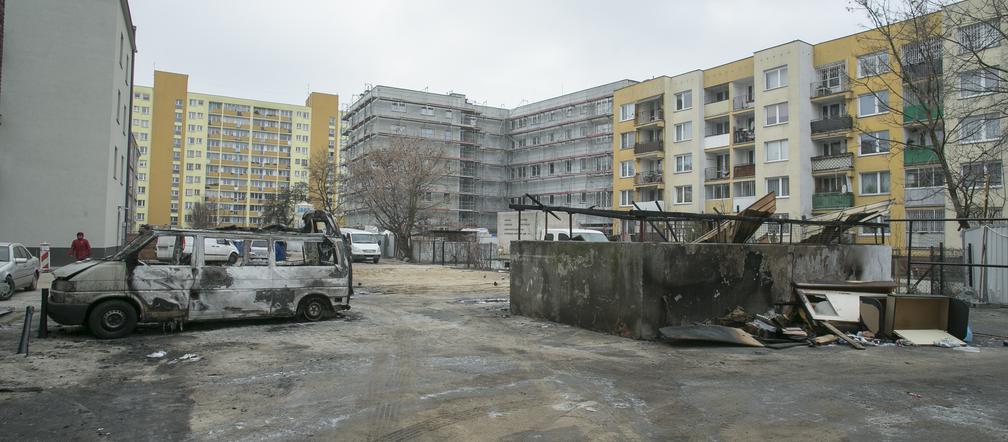 Podpalenie na ul.Łochowskiej