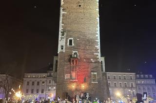 Światełko do Nieba podczas 32. finału WOŚP na Rynku Głównym w Krakowie