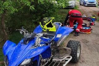 Młody mężczyzna rozbił się na quadzie