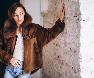 Brązowa kurtka z zamszu