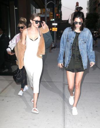 Hailey Baldwin, Gigi Hadid i Kendall Jenner w Nowym Jorku