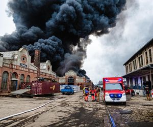 Pożar hali w Gdańsku