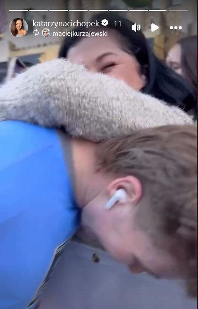 Katarzyna cichopek dopinguje męża na Maratonie Nowojorskim