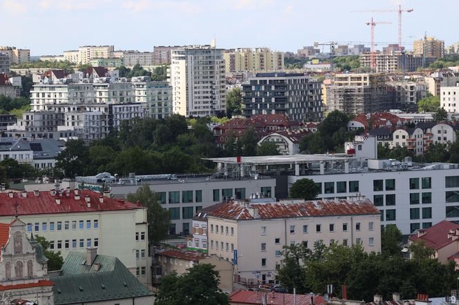 Panorama Lublina z najwyższego punktu widokowego w mieście - Wieży Trynitarskiej
