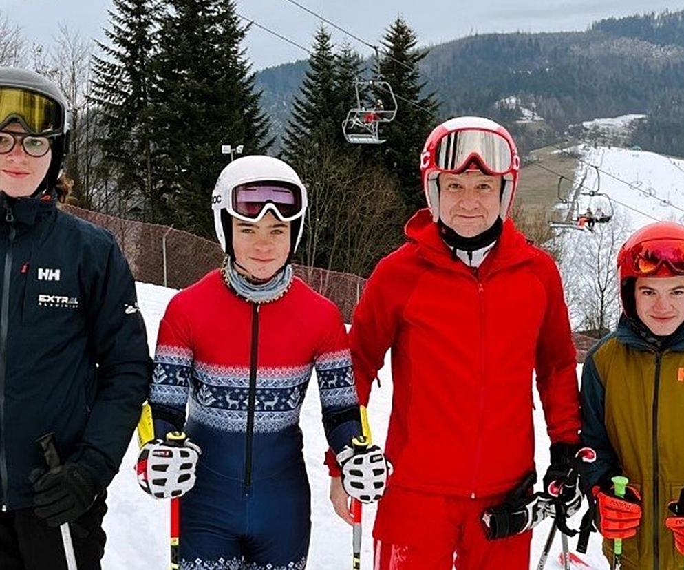 Prezydent Andrzej Duda na nartach w Wiśle 2023