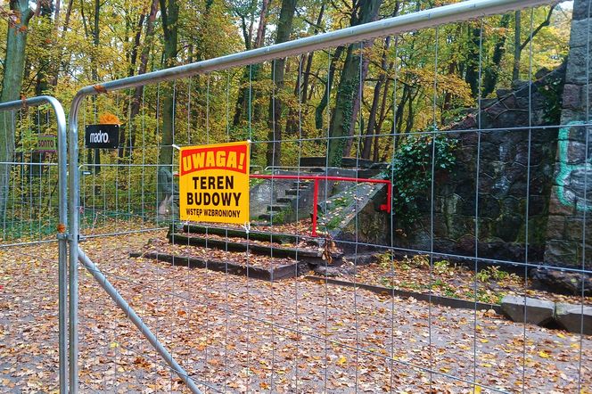 Porządkowanie terenu wokół wieży Quistorpa