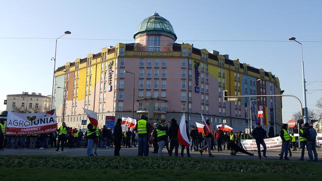 Protest rolników w centrum Warszawy