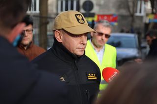 Konferencja po posiedzeniu sztabu kryzysowego po katastrofie budowlanej przy ul. Bernardyńskiej w Lublinie