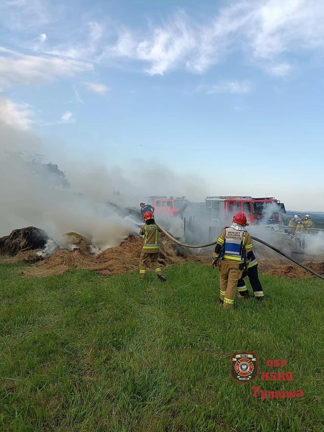 Pożar siana w Tymowej. Strażacy dwa razy wracali na miejsce zdarzenia