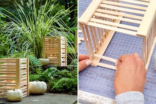 DIY: lampion ba balkon z patyczków do lodów. Prosta dekoracja w tylu boho