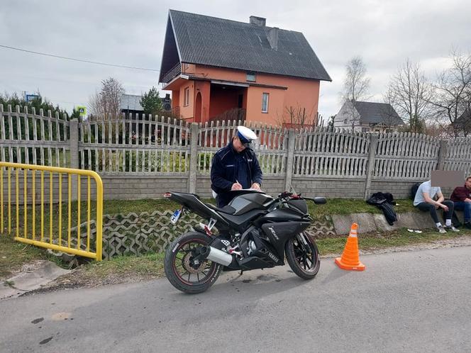 Wypadek 17-letniego motocyklisty w Opocznie (13.04.2022 r.)