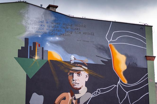 Katowice mają kolejny mural. Przy ul. Gliwickiej odsłonięto pracę poświęconą Jerzemu Lisowi