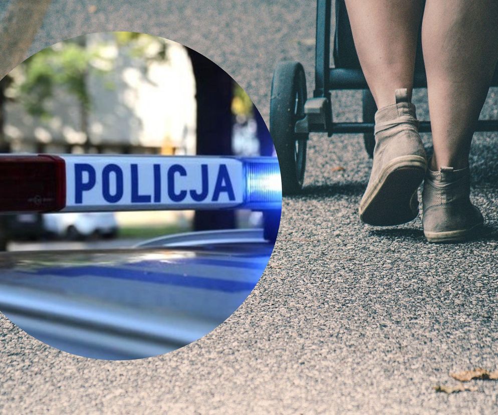  Pijany prowadził wózek z dzieckiem środkiem drogi.