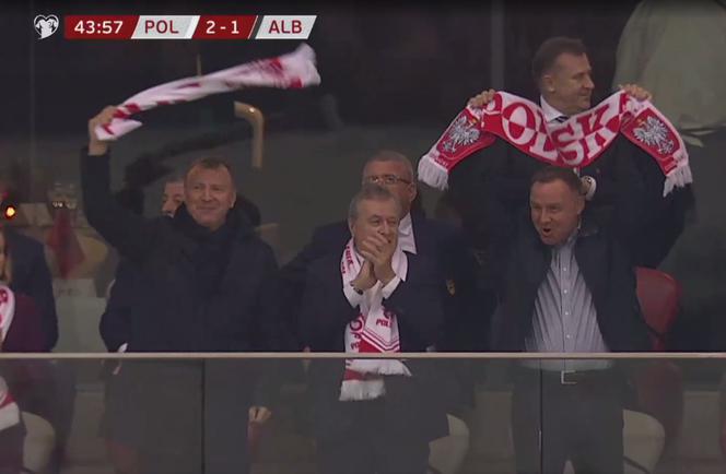 Polska - Albania: Zwariowana radość prezydenta Dudy po golu