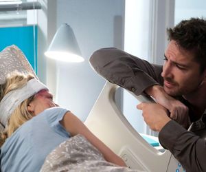 M jak miłość odc. 1849. Julia (Marta Chodorowska), Dima (Michaił Pszeniczny)