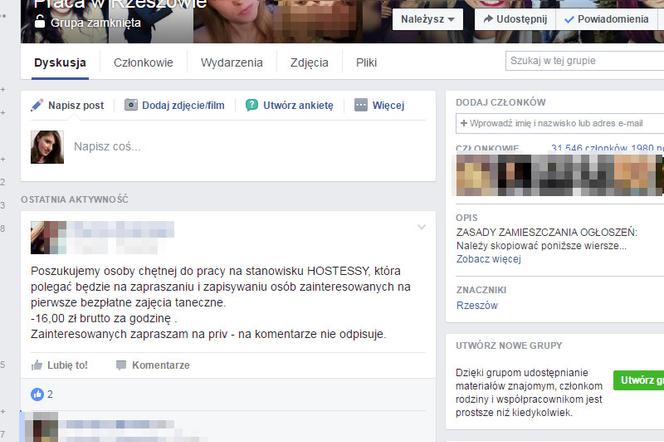 Praca w Rzeszowie: Grupy na Facebooku z ofertami