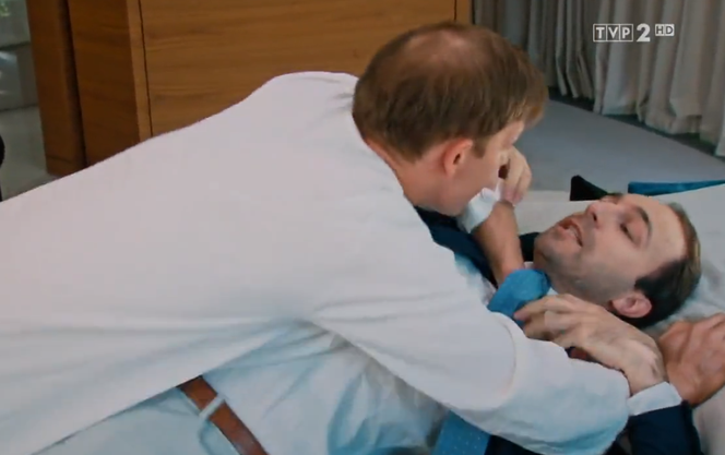 Barwy szczęścia odcinek 1942, Łukasz (Michał Rolnicki), Szymon (Maciej Marczewski)