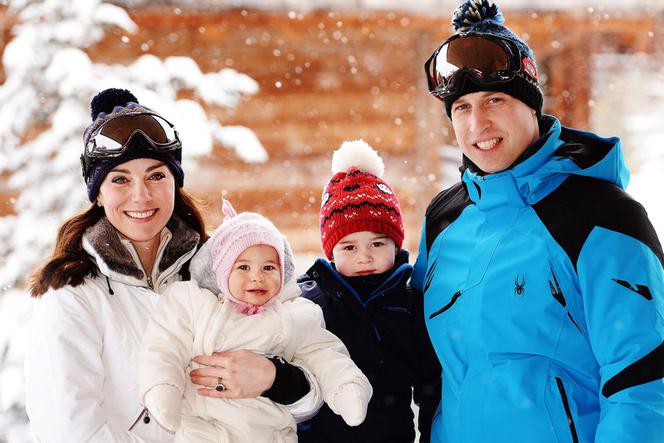 Księżna Kate i Książę William z dziećmi w Alpach
