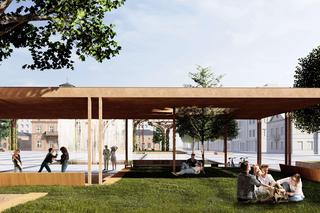 Wizualizacja placu Biegańskiego w Częstochowie po przebudowie