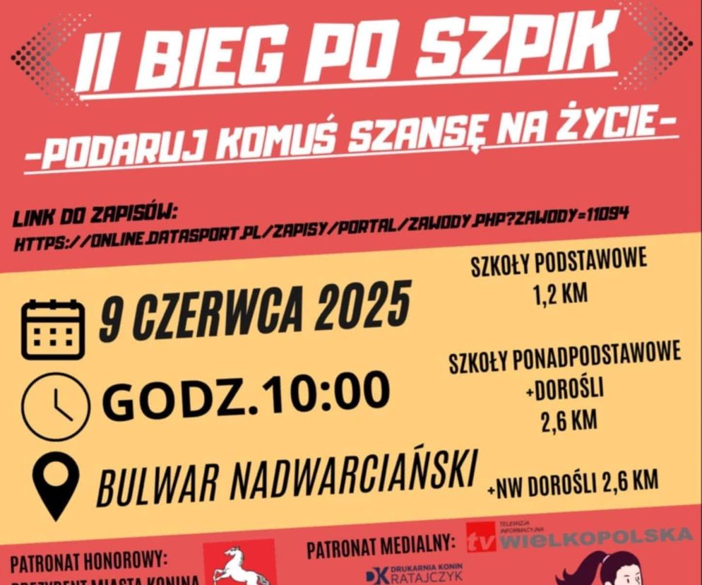 „Bieg po szpik – podaruj komuś szansę na życie” po raz drugi w Koninie