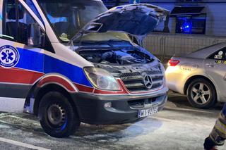 Warszawa. Karetka płonęła na Żoliborzu. W akcji straż pożarna!