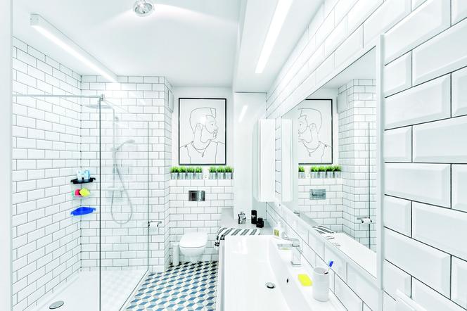 Pomysłowe oświetlenie w łazience - światło minimalistycznie 