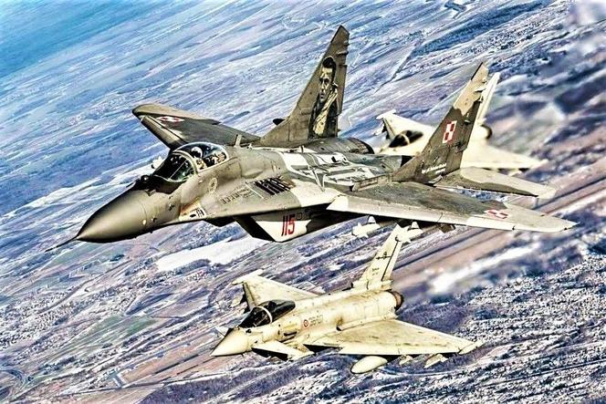 MiG-29 i włoskie myśliwce Typhoon