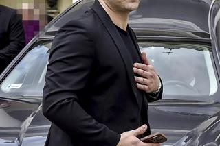 Barys Szyc na pogrzebie Arkadiusza Tomiaka