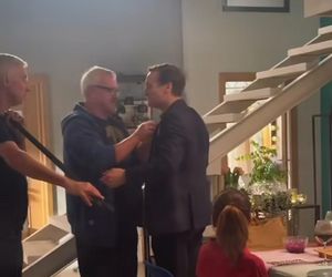 M jak miłość nowy sezon. Olek (Maurycy Popiel), Aneta (Ilona Janyst) na planie