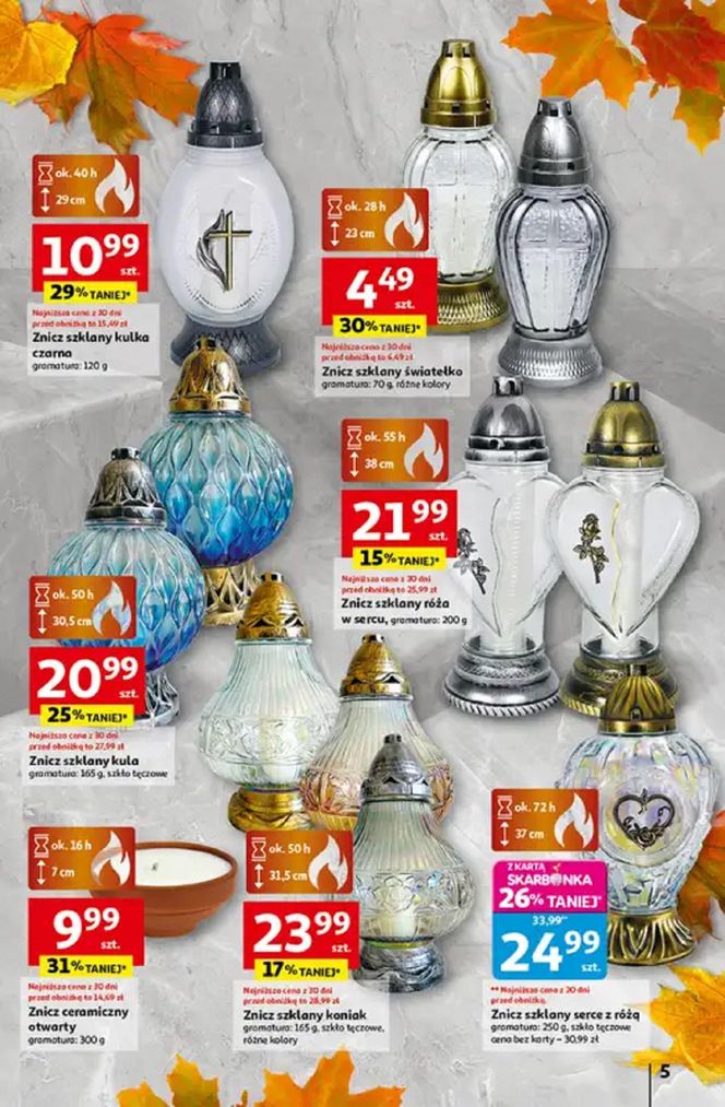 Ceny zniczy - Auchan