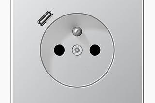 Gniazdo z uziemieniem aluminium z ładowarką USB-C Jung LS Aluminium elektrodesign