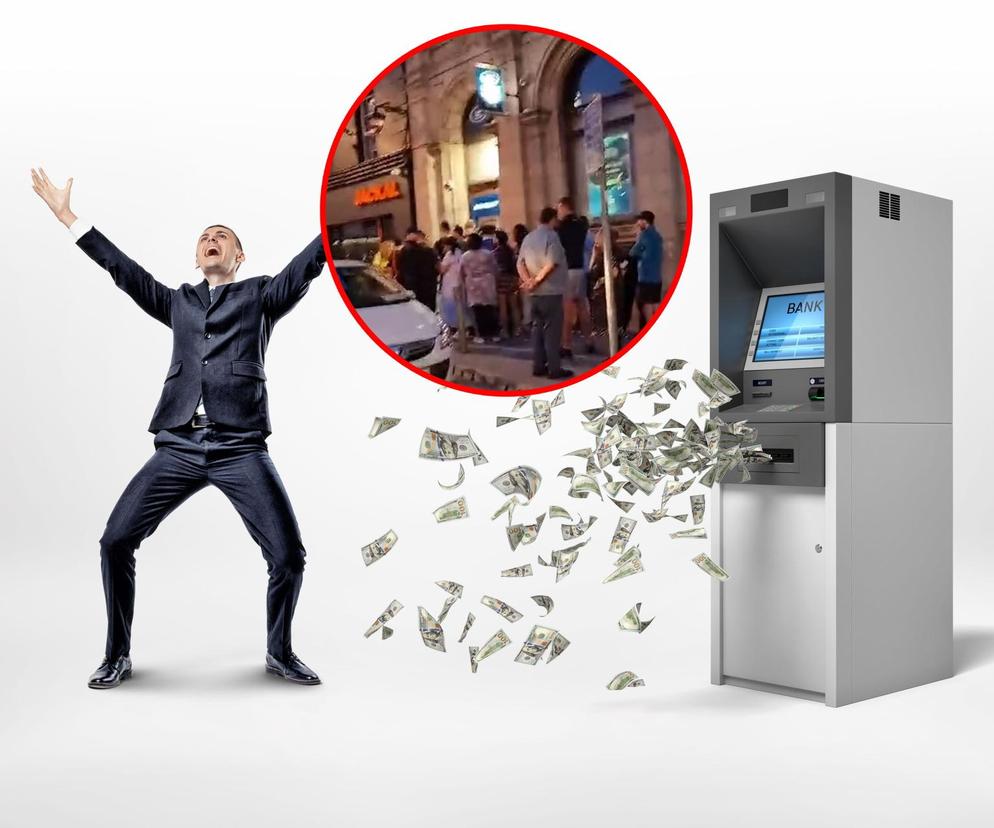 Pieniądze lecą z bankomatów! Tłumy i szał, wielka awaria systemu
