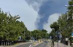 Pożar składowiska w Siemianowicach Śląskich jest widoczny z wielu miast