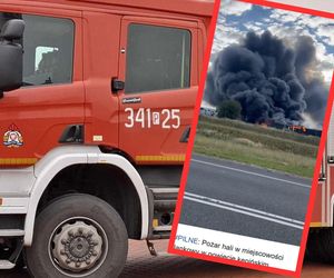 Ogromny pożar w zakładzie w Jankowych! Ogień nie jest opanowany 